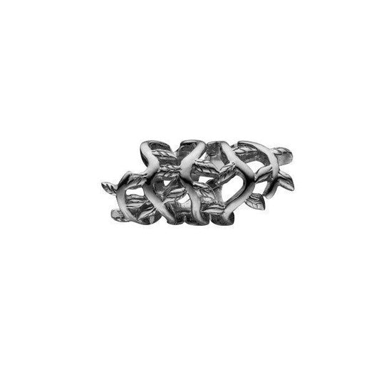 Buckthorn sort sølv charm fra Christina Jewelry & Watches